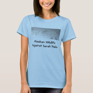 Alaskische wild lebende Tiere gegen Sarah Palin T-Shirt