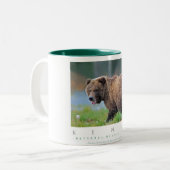 Alaskischer Braunbär Zweifarbige Tasse (Vorderseite Links)