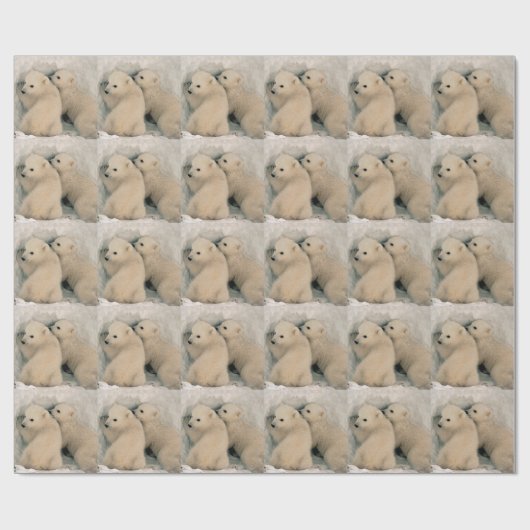 Alaskischer Eisbär CUB Geschenkpapier (Flach)