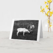 Alaskischer Eskimo und gefangengenommenes Ren Karte (Gelbe Blume)