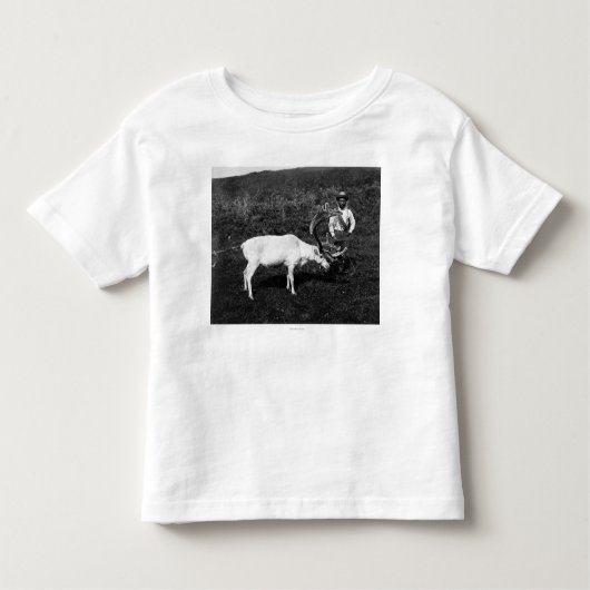 Alaskischer Eskimo und gefangengenommenes Ren Kleinkind T-shirt (Vorderseite)