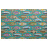 Alaskischer Heilbutt aquamarin Stoff (Fat Quarter (45,7 x 55,9 cm))