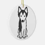 Alaskischer Klee Kai HundeCartoon Keramikornament (Rechts)