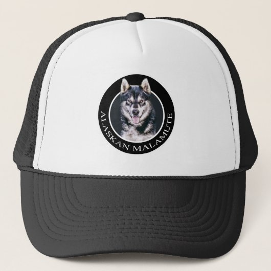 Alaskischer Malamute 002 Truckerkappe (Vorderseite)