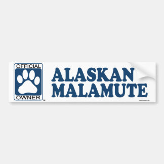 Alaskischer Malamute-Blau Autoaufkleber