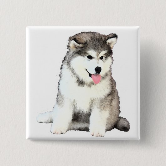 Alaskischer Malamute Button (Vorderseite)