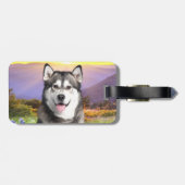 Alaskischer Malamute Gepäckanhänger (Rückseite horizontal)