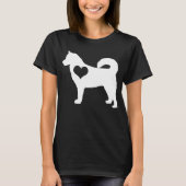 Alaskischer Malamute-Herz-Dunkelheits-T - Shirt (Vorderseite)