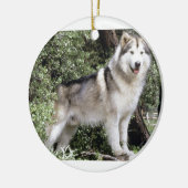 Alaskischer Malamute-Hund Keramikornament (Links)