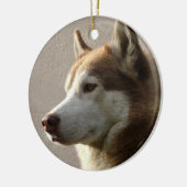 Alaskischer Malamute-Hund Keramikornament (Links)