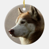 Alaskischer Malamute-Hund Keramikornament (Hinten)