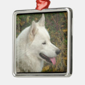 Alaskischer Malamute-Hund Ornament Aus Metall (Links)