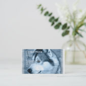 Alaskischer Malamute-HundeVisitenkarte Visitenkarte (Stehend Vorderseite)