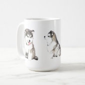 Alaskischer Malamute Kaffeetasse (Vorderseite Links)