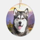 Alaskischer Malamute Keramikornament (Links)