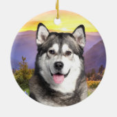 Alaskischer Malamute Keramikornament (Hinten)