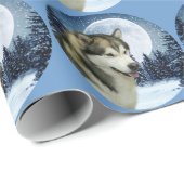 Alaskischer Malamute-Packpapier Geschenkpapier (Rolleneckpunkt)