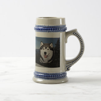 Alaskischer Malamute Stein Bierglas