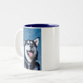 Alaskischer Malamute-Tasse Zweifarbige Tasse (Vorderseite Links)