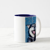 Alaskischer Malamute-Tasse Zweifarbige Tasse (VorderseiteRechts)