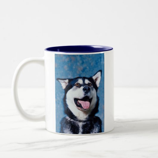 Alaskischer Malamute-Tasse Zweifarbige Tasse (Links)