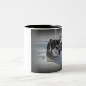 Alaskischer Malamute Zweifarbige Tasse (Mittel)