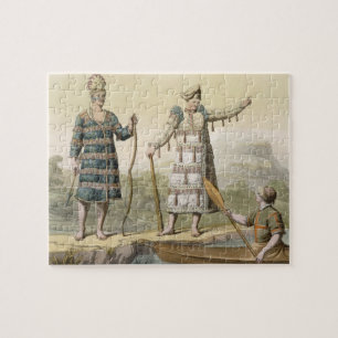 Alaskischer Mann und Frau (Farbstich) Puzzle