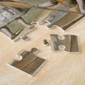 Alaskischer Mann und Frau (Farbstich) Puzzle (Seite)