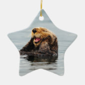 Alaskischer Seeotter Keramik Ornament (Vorne)