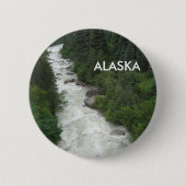 Alaskischer Wasserfall Button (Vorderseite)