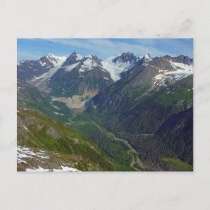 Alaskisches Gletscher-tal Postkarte