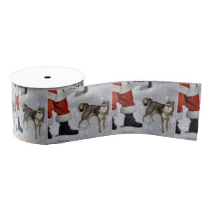 Alaskisches Klee Kai glauben Weihnachten Ripsband