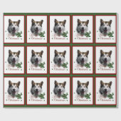 Alaskisches Malaute Weihnachten Geschenkpapier (Flach)