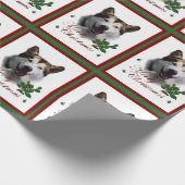 Alaskisches Malaute Weihnachten Geschenkpapier (Ecke)