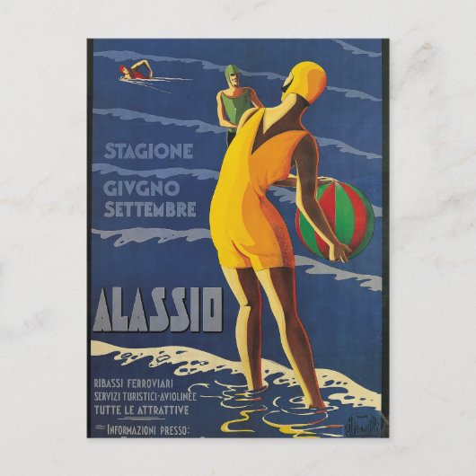 Alassio, Italien Postkarte (Vorderseite)