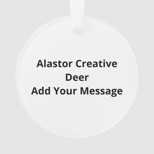 Alastor Oh Deer Creative Art DesigAcrylic Ornament (Rückseite)