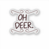 Alastor Oh Deer Creative Art Design  Aufkleber (Vorderseite)