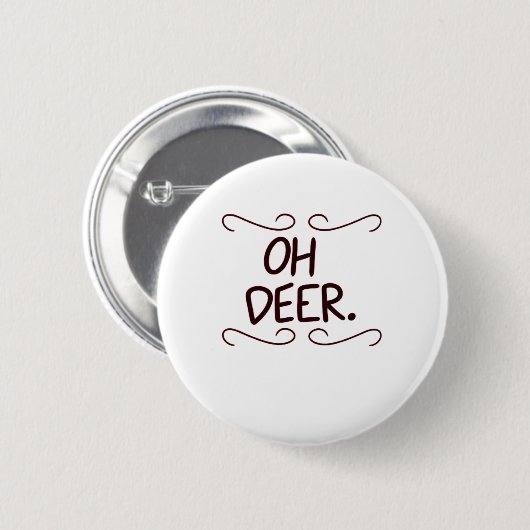 Alastor Oh Deer Creative Art Design  Button (Vorne & Hinten)