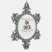 Alastor Oh Deer Creative Art Design Schneeflocken Zinn-Ornament (Links)