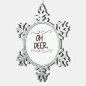 Alastor Oh Deer Creative Art Design Schneeflocken Zinn-Ornament (Rechts)