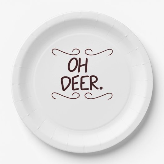 Alastor Oh Deer Kreative Kunstgestaltung Pappteller (Vorderseite)