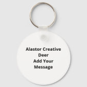 Alastor Oh Deer Kreativer Kunstdesign-Schlüsselanh Schlüsselanhänger (Rückseite)