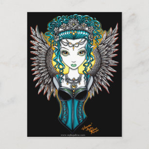 "Alaura" Gothic Guardian Angel Postcard Postkarte