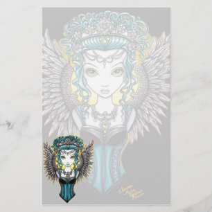 "Alaura" gotisches Schutzengel-Briefpapier Briefpapier
