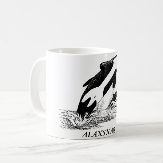 ALAXSXAQ - Kaffee-Tasse - Orca-Grafik Kaffeetasse (Vorderseite Links)