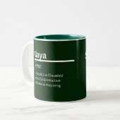 Alaya Personalized Name Coffee Mug Zweifarbige Tasse (Vorderseite Links)