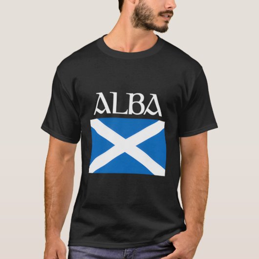 Alba Scotland Flag Leine Graphic Scottish Gäelic P T-Shirt (Vorderseite)