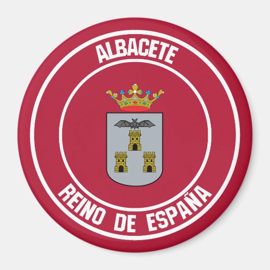 Albacete Round Emblem Magnet (Vorne)