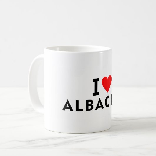 Albacete Spain love city heart like travel Kaffeetasse (Vorderseite Links)