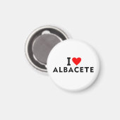 Albacete Spain love city heart like travel Magnet (Vorderseite/Rückseite)